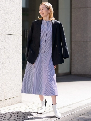 BANANA REPUBLIC ストライプ ノースリーブワンピース 2025年最新】Banana Republic 柄：ストライプ ノースリーブの
