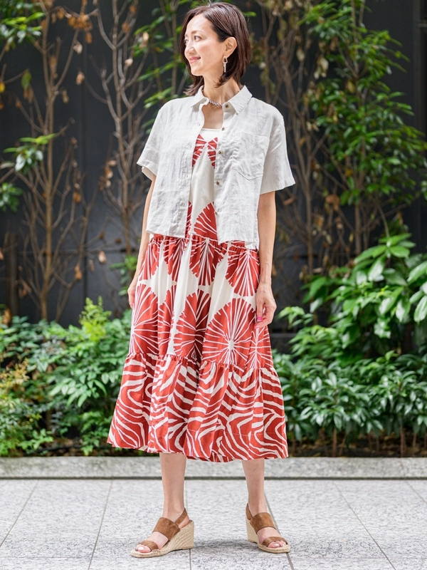 BANANA REPUBLIC公式オンラインストア | コットン ポプリン ティアード